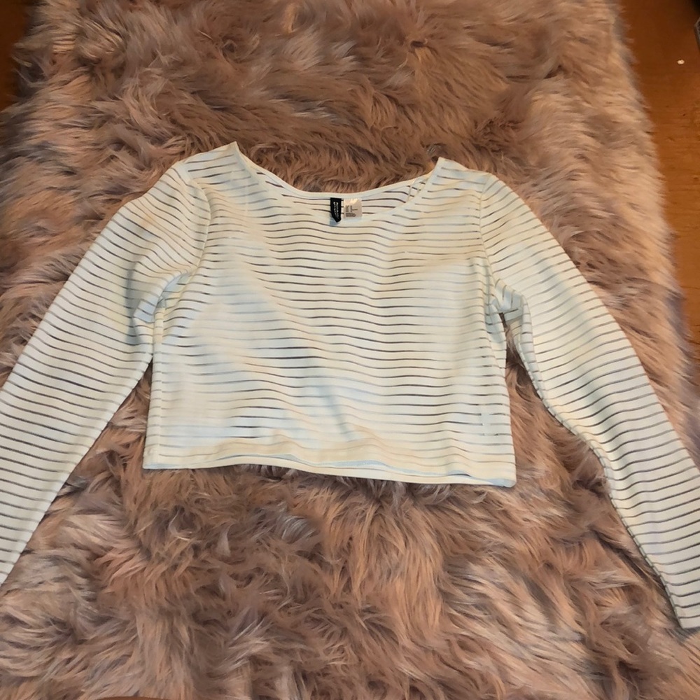 White long sleeved crop top